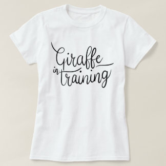 Giraffe in een training T-shirt