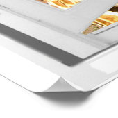 Giraffe in Fake Window Uitzicht Trompe l'oeil Effe Poster (Hoek)