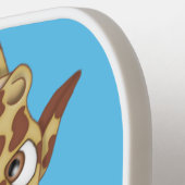 Giraffe in gras met madeliefjes pickleball paddle (Links Detail)
