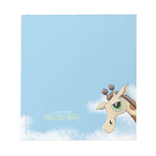 Giraffe in het  Notitieblok Clouds (Voorkant)