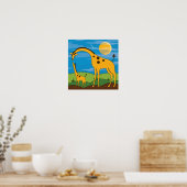 Giraffe in het Poster van het wilde Kinder Room De (Keuken)