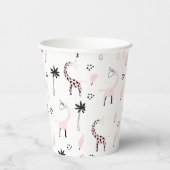 Giraffe in het wild levende dieren safari dierpatr papieren bekers (Rechts)
