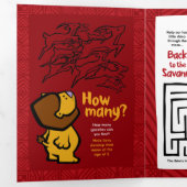 Giraffe in het wild Puzzle Wenskaart Trifold Drieluik Wenskaart (Binnenzijde eerst)