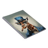 Giraffe in hoge hoed en jas notitieboek (Rechterzijde)