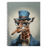 Giraffe in hoge hoed en jas notitieboek (Voorkant)