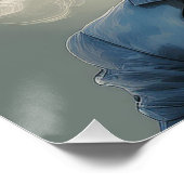 Giraffe in hoge hoed en jas perfect poster (Hoek)