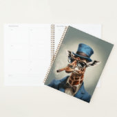 Giraffe in hoge hoed en jas planner (Display)