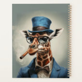 Giraffe in hoge hoed en jas planner (Achterkant)