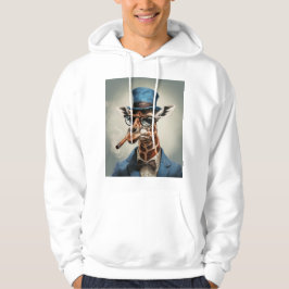 Giraffe in hoge hoed met sigaar hoodie