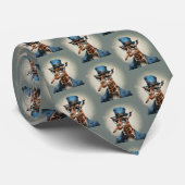 Giraffe in hoge hoed met sigaar stropdas (Opgerold)