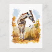 Giraffe in hoog gras feestdagenkaart (Voorkant)