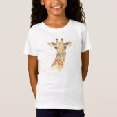 Giraffe in inkt en waterverf t-shirt (Voorkant)