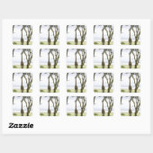 Giraffe in Kenia, Afrika Vierkante Sticker (Vel)