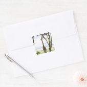 Giraffe in Kenia, Afrika Vierkante Sticker (Envelop)