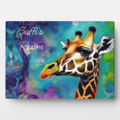 Giraffe in kleur fotoplaat (voorkant)