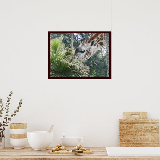 Giraffe in Lunch Poster (Keuken)