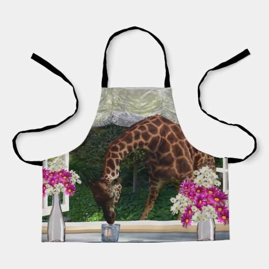 Giraffe in Mijn Venster, Kinder volledig Schort va (Voorkant)