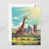 Giraffe in Nairobi, Kenia Briefkaart (Voorkant / Achterkant)