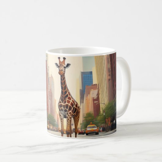 Giraffe in NYC Koffiemok (Voorkant rechts)