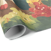 Giraffe in Oerwoud met taart | Inpakpapier (Rol Hoek)