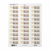 Giraffe in Pastel Tuin Adres Etiket (Full Sheet)