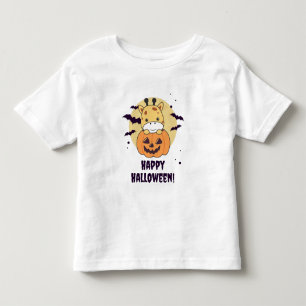 Giraffe in pomkin Cute Giraffes Happy Halloween Kinder Shirts
