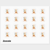 Giraffe in pomkin Cute Giraffes Happy Halloween Ronde Sticker (Vel)