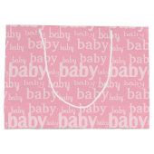 Giraffe in roze boog Baby shower voor meisje Groot Cadeauzakje (Achterkant)