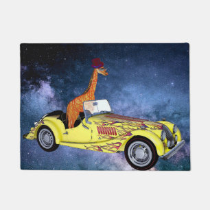 Giraffe in ruimte-deuromte deurmat