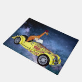 Giraffe in ruimte-deuromte deurmat (Schuin)