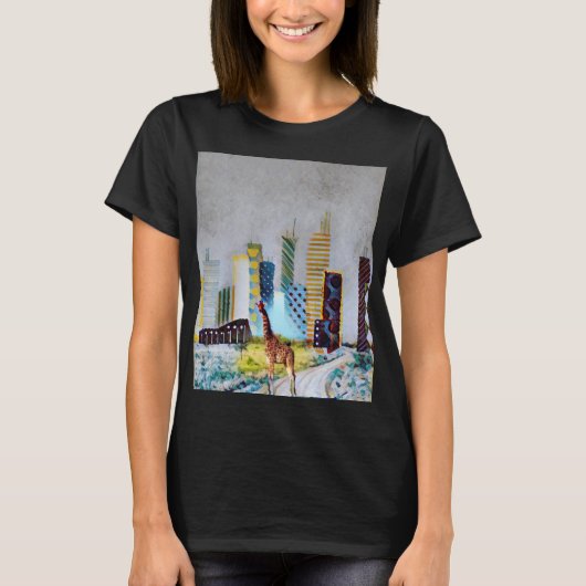 Giraffe in Serengeti - Oerwoud T-shirt (Voorkant)