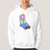 Giraffe in slaapstand met knuppel en Pillow Hoodie (Voorkant)