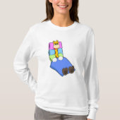Giraffe in slaapstand met knuppel en Pillow T-shirt (Voorkant)