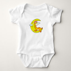 Giraffe in slaapstand met maan romper
