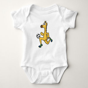 Giraffe in Soccer Sports Romper