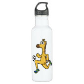 Giraffe in Soccer Sports Waterfles (Voorkant)