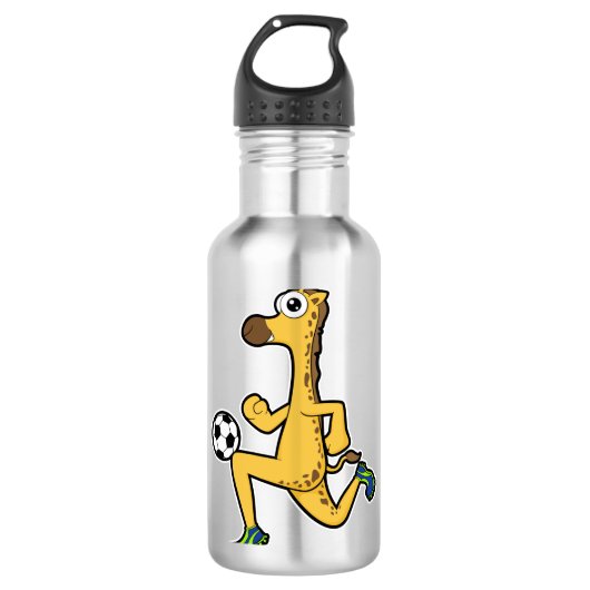Giraffe in Soccer Sports Waterfles (Voorkant)