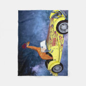 Giraffe in Space Fleece Deken (Voorkant)