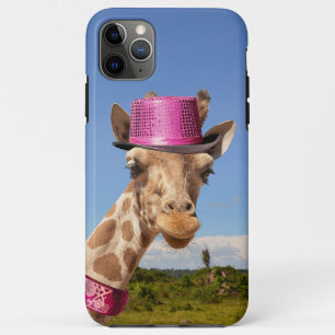 Giraffe in sparkly roze pet Case-Mate iPhone case