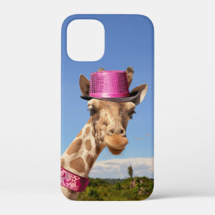 Giraffe in sparkly roze pet Case-Mate iPhone case