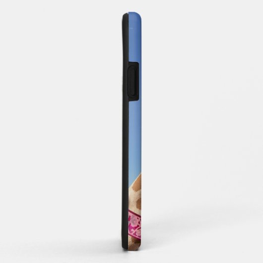 Giraffe in sparkly roze pet Case-Mate iPhone case (Achterkant/rechts)