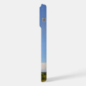 Giraffe in sparkly roze pet iPhone hoesje (Linkerkant)