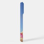 Giraffe in sparkly roze pet iPhone hoesje (Rechterkant)
