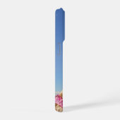 Giraffe in sparkly roze pet iPhone hoesje (Rechterkant)