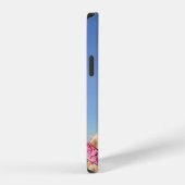 Giraffe in sparkly roze pet iPhone hoesje (Rechterkant)