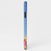 Giraffe in sparkly roze pet iPhone hoesje (Rechterkant)