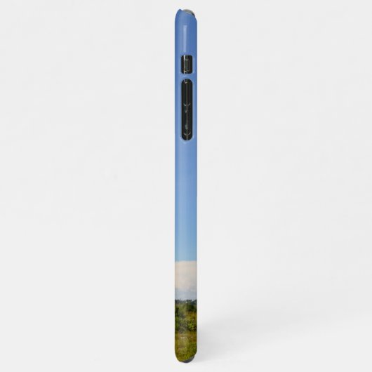 Giraffe in sparkly roze pet iPhone hoesje (Linkerkant)