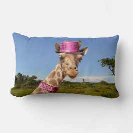 Giraffe in sparkly roze pet kussen