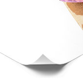 Giraffe in sparkly roze pet perfect poster (Hoek)