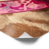 Giraffe in sparkly roze pet perfect poster (Hoek)